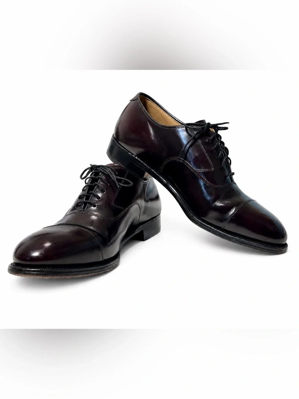 Johnson & Murphy Burgundy Cap Toe Oxford Dress Shoes Men’s 9.5 E/C